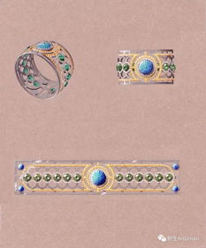 1000张珠宝首饰设计步骤图 线稿 彩铅 水彩 素描手绘素材免费领取